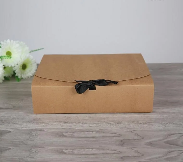 31*25,5*8 см большая коричневая бумажная Подарочная коробка большого размера крафт-картонные коробки большого размера белая бумажная коробка для футболки 10 шт./лот - Цвет: Красный