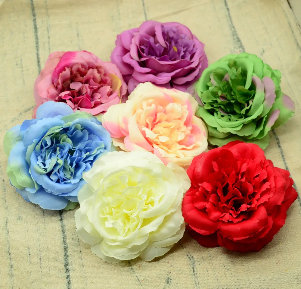 

5pcs Silk peonies home wedding decoration accessories needlework diy gifts a cap christmas wreath artificial flowers fake plants