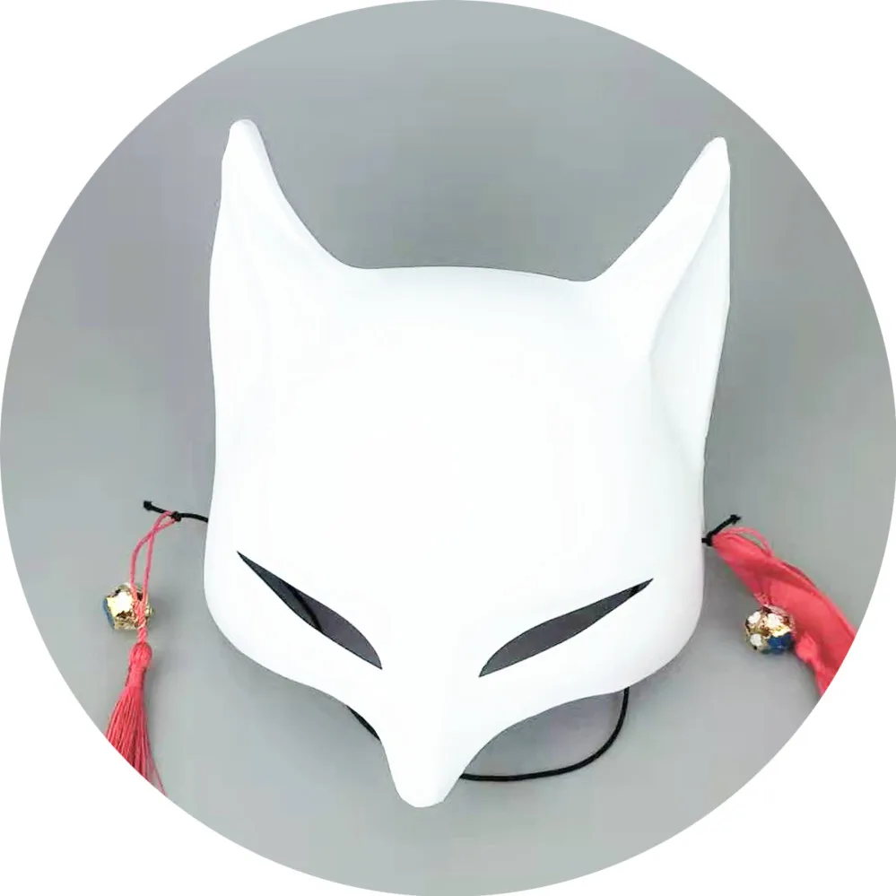 Маска Carnaval с рисунком лисы, маска в японском стиле и ветром, демон, кошка, для мужчин и женщин, для танцев, два-ди, для мужчин, аниме, Вечерние Маски на Хэллоуин - Цвет: FOX 3