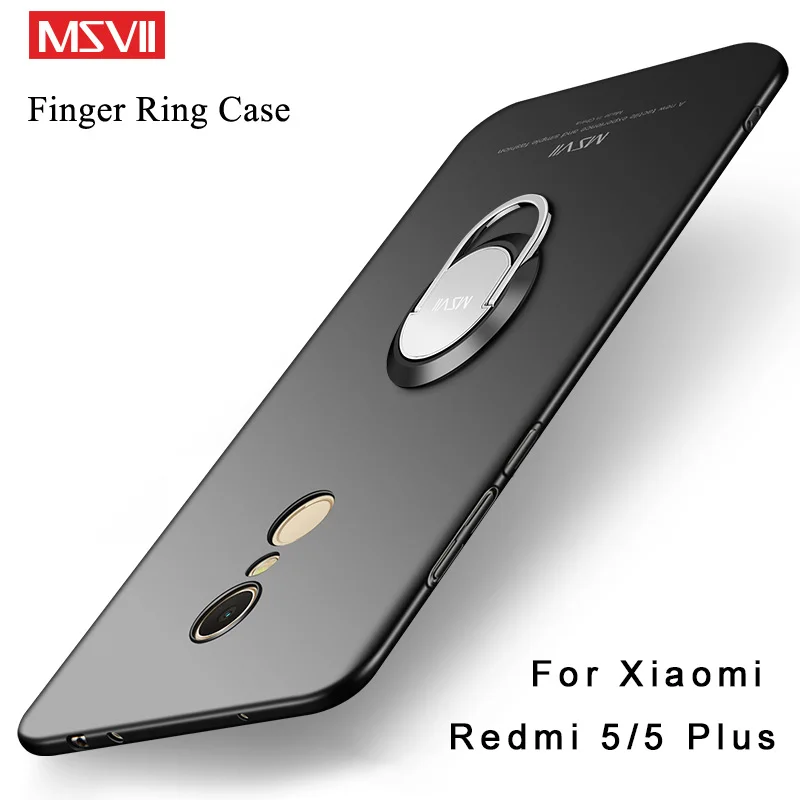 Xiaomi Redmi 5 плюс Чехол с металлическим кольцом автомобиля Магнитная Adsorpton держатель
