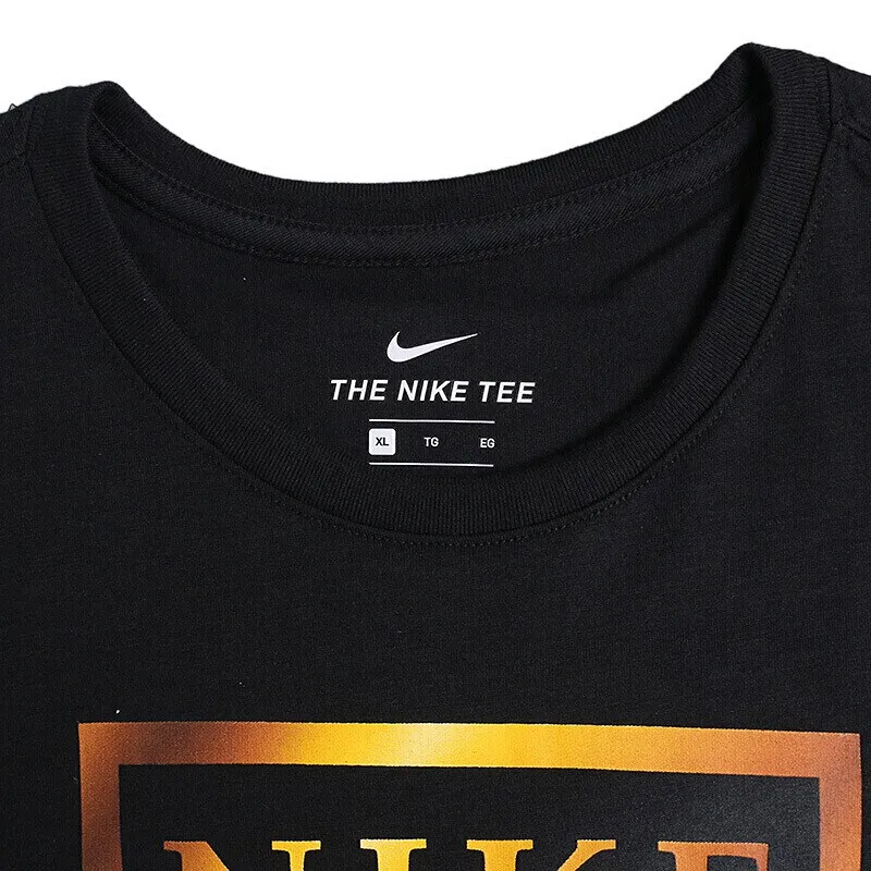 Оригинальный Новое поступление 2018 NIKE сухой Тройник Золотой баннер мужские