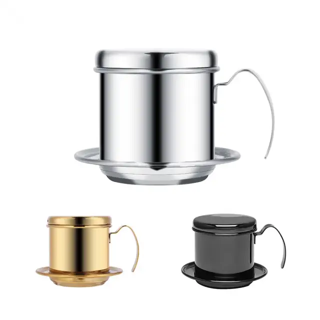 Cheap Vietnamese coffee maker Household stainless steel coffee maker Brewing drip pot Stainless steel coffee filter