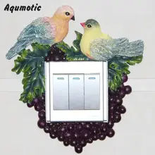 Aqumotic Caja Protectora del Zócalo Decorativos Etiquetas Engomadas Del Interruptor Pegatinas de Resina Pastoral Habitación Decoración Color de la Variedad Del Hueco