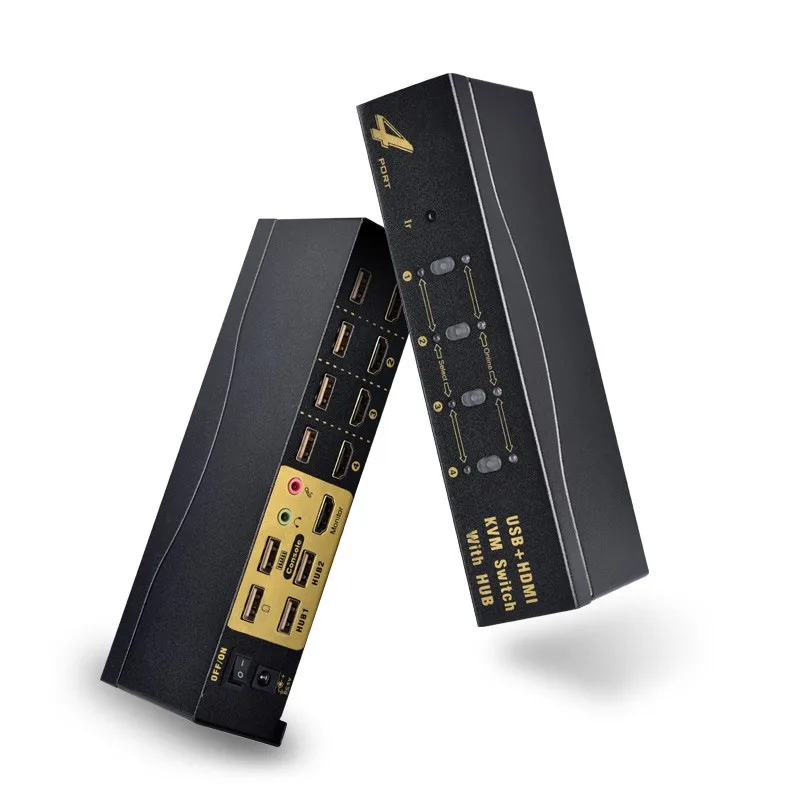 4 портовый HDMI KVM коммутатор автоматический USB2.0 Mit аудио кабель сплиттер Maus tastaur