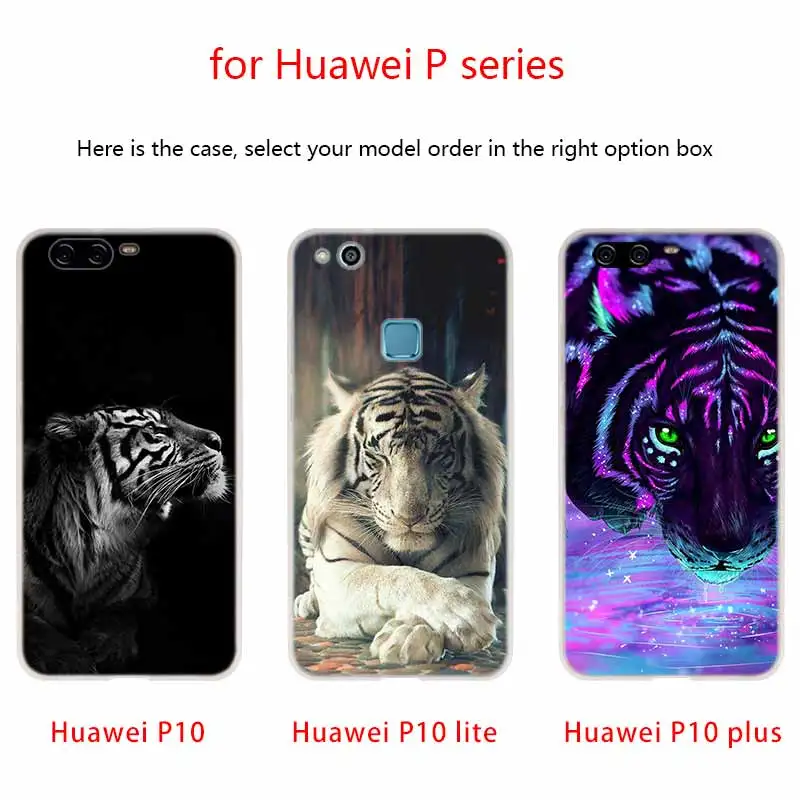 Мягкий силиконовый чехол MLLSE с изображением белого тигра для Huawei P30 P40 P20 Pro P10 P9 Lite P