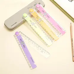 30 см новый милый Kawaii время учебы цвет складной линейка Универсальный DIY линейки для рисования для детей студентов Офис Школьные