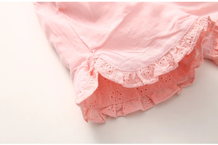2018 Casual Child Kids Fashion Cotton Lace Embroidery Flower Bow Decoration Ruffle Sports Beach Girls Summer Shorts 2-10 Years (11)