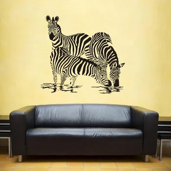 

Zebra Wall Sticker Zebre Decal Cebra Posters Vinyl Wall Art Decals Pegatina Decal Decor Mural Wild Animal Sticker