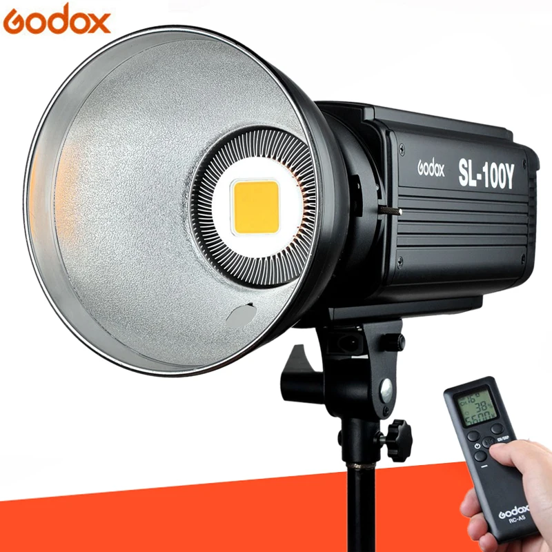 

Godox SL100Y 3300K LED Studio Light Continuous LED Video Light Lamp Bowens Mount With DSLR Camera Light
