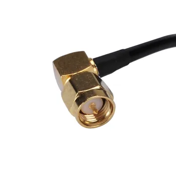 

ALLISHOP SMA male right angle to RP SMA male connenctor Assembly RG58 Extension Coaxial Cable for Wireless Antenna Wire 50M