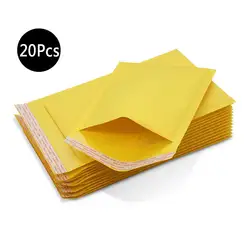 DELVTCH 20 шт рассылки сумки окна конверты мешок влагостойкий высокого качества, самодельная Бумага печать желтый стационарных бумажные