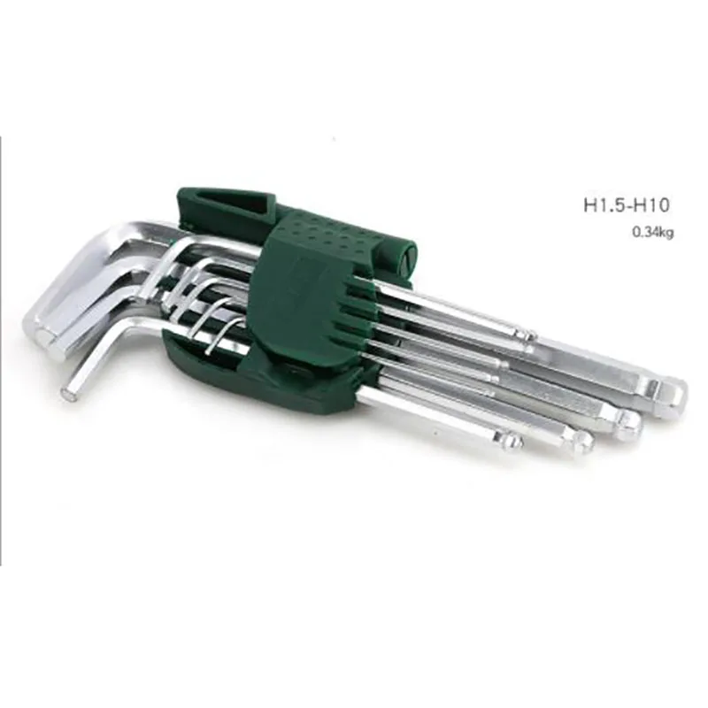 9 piece ball head hex wrench hex screwdriver hex wrench inner six hex