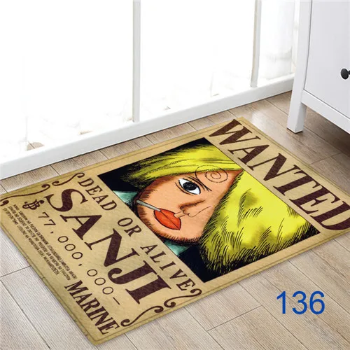 Style 5 40x60 см аниме один кусок Chooper Луффи коврик кружка Зоро манга плюшевый напольный коврик ковер комната коврик нескользящий Коврик - Цвет: Style 5