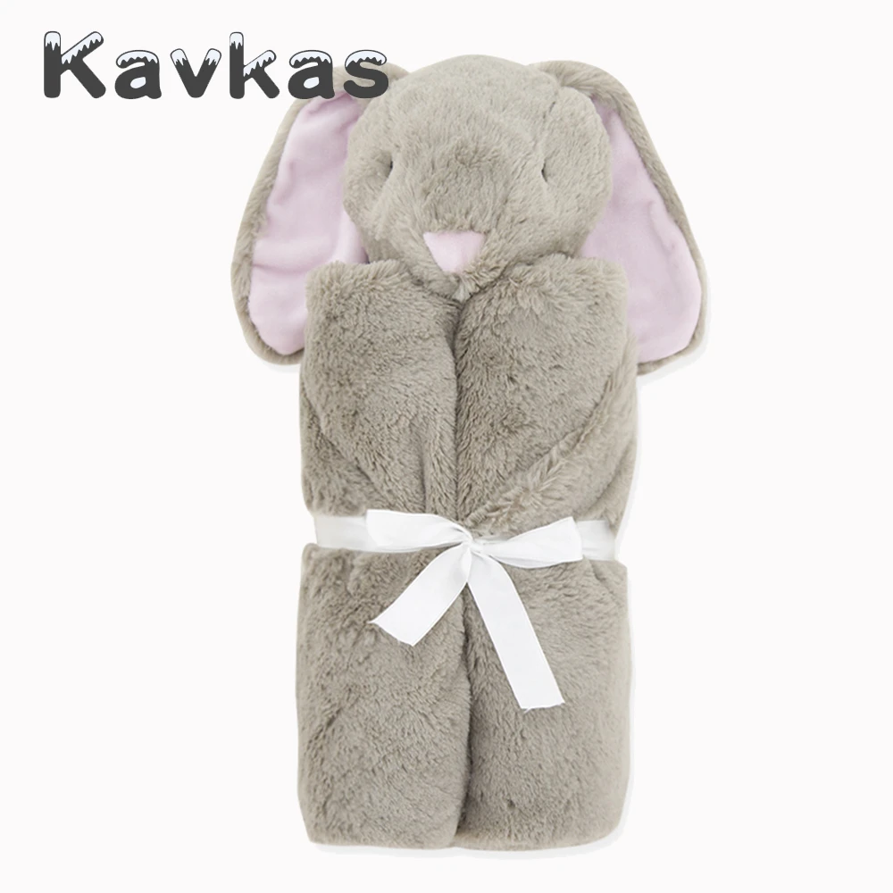 Kavkas детские одеяла 76*76 см для новорожденных милый кролик мягкий теплый Colar пеленать детское банное полотенце для малышей Постельные принадлежности Одеяла - Цвет: PS8023