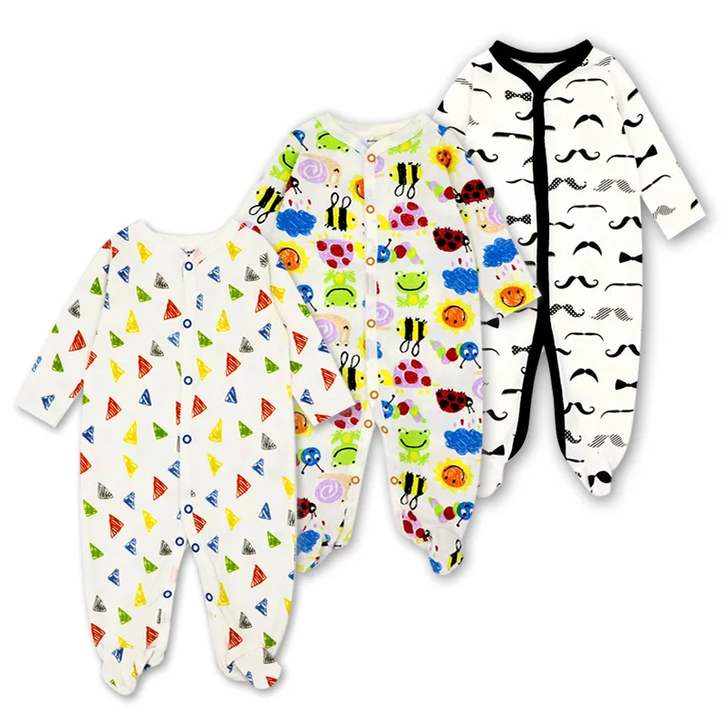 

Mother Nest Brand 3pcs Baby Romper Full Sleeve Soft Cotton Newborn Baby Clothing Infant Pajamas Bebes Causual Clothing