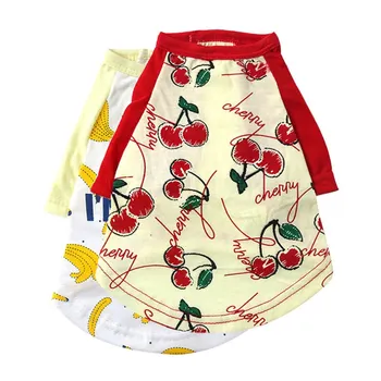 

Cute clothes Dog Vests summer Casual Fruit Pet clothes T-Shirt Puppies Poodle Schnauzer Teddy Dog Supplies