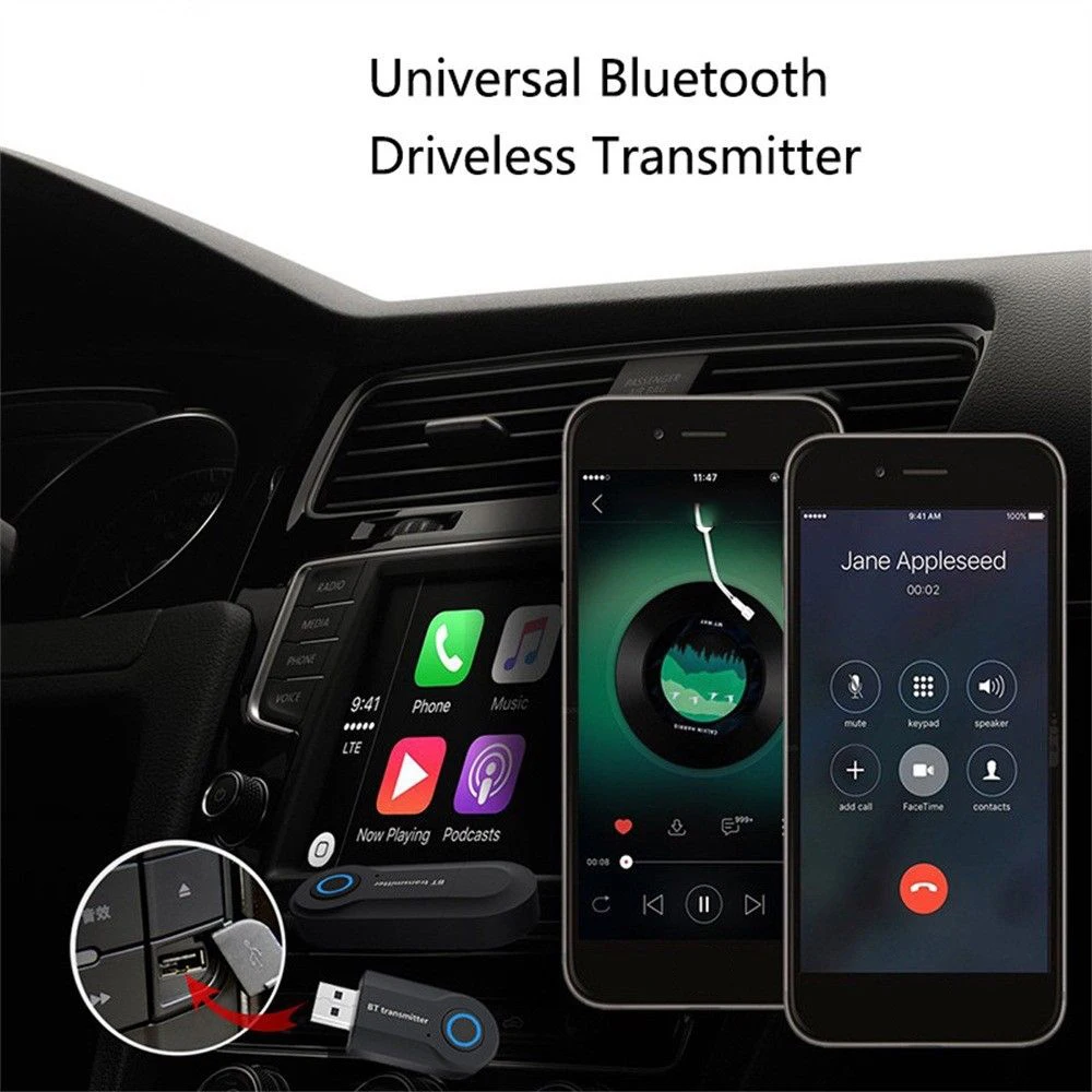 Высокое качество автомобильный комплект Bluetooth fm-передатчик стерео музыка 3,5 мм аудио адаптер