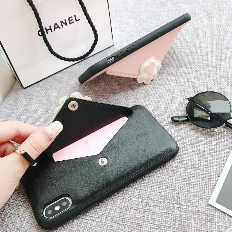 

Luxury Fashion Wallet Storage Cover Case For iPhone 6s 8 7 Plus X XR XS MAX PU Leather Cases For iphone8 plus protective case