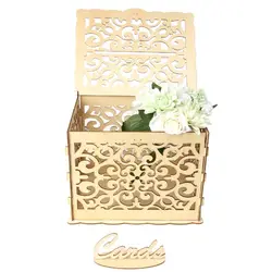Новая свадебная открытка коробка деревянная коробка для денег DIY великолепное свадебное украшение принадлежности для День рождения
