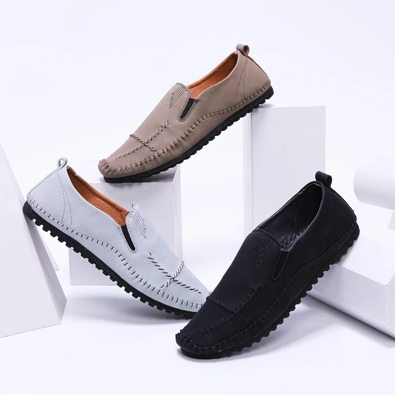

Fashion Men Brogues Luxury Mocasines Shoes Male Formal Business Flats Casual Natural Leather Loafers Sneakers Man Driving Shoe