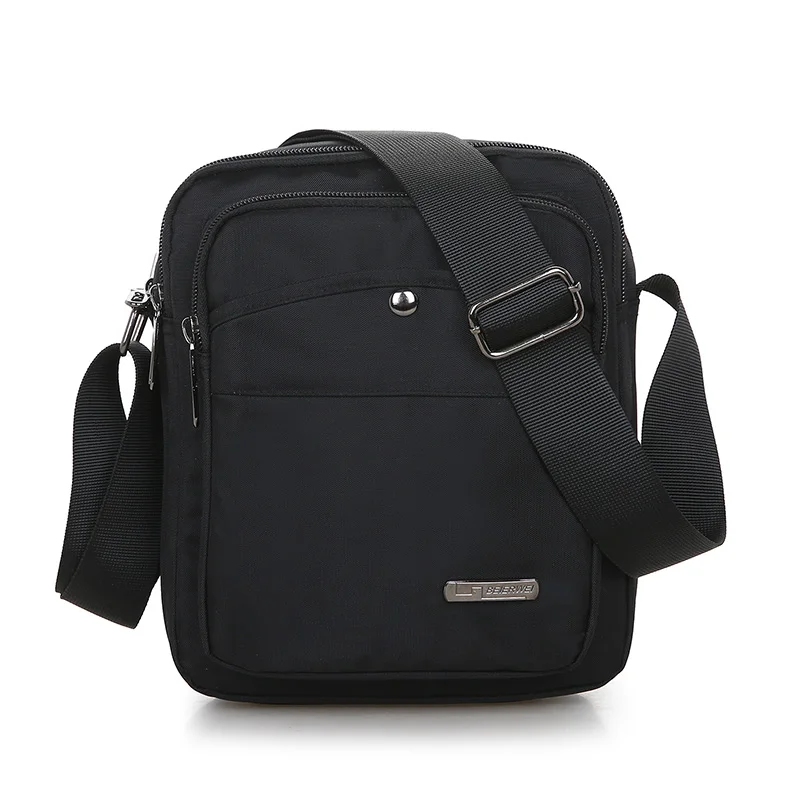 Брендовая мужская сумка-мессенджер высокого качества, водонепроницаемая сумка на плечо для женщин, деловая дорожная сумка через плечо, элегантный дизайн, черная посылка