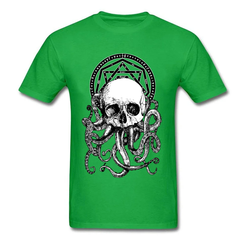 Pieces Of Cthulhu футболки Crazy Tees Мужская черная футболка с принтом черепа осьминога хлопковые футболки в винтажном стиле Прямая поставка