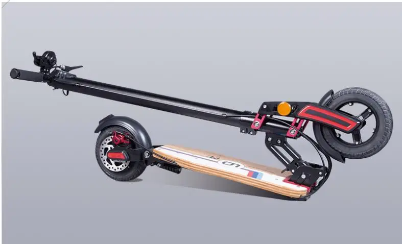 Электрический скейтборд Скутер Складной Мини Размеры 8 дюймов с дисплей и освещение 36v350w двигатель+ литиевая батарея 7.8ah подвеска