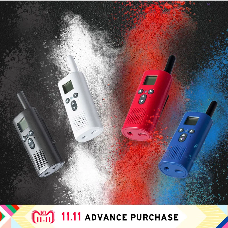 

2 pcs xiao mi walkie talkie mini micro walkie-talkie portable radio handphone telsiz doorphone purse intercom handset