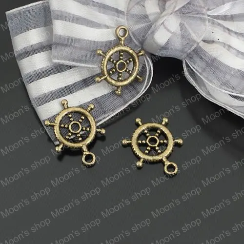 

Оптовая продажа, подвески из сплава под античную бронзу в виде руля, фурнитура для поделок, 50 шт. (JM1809)