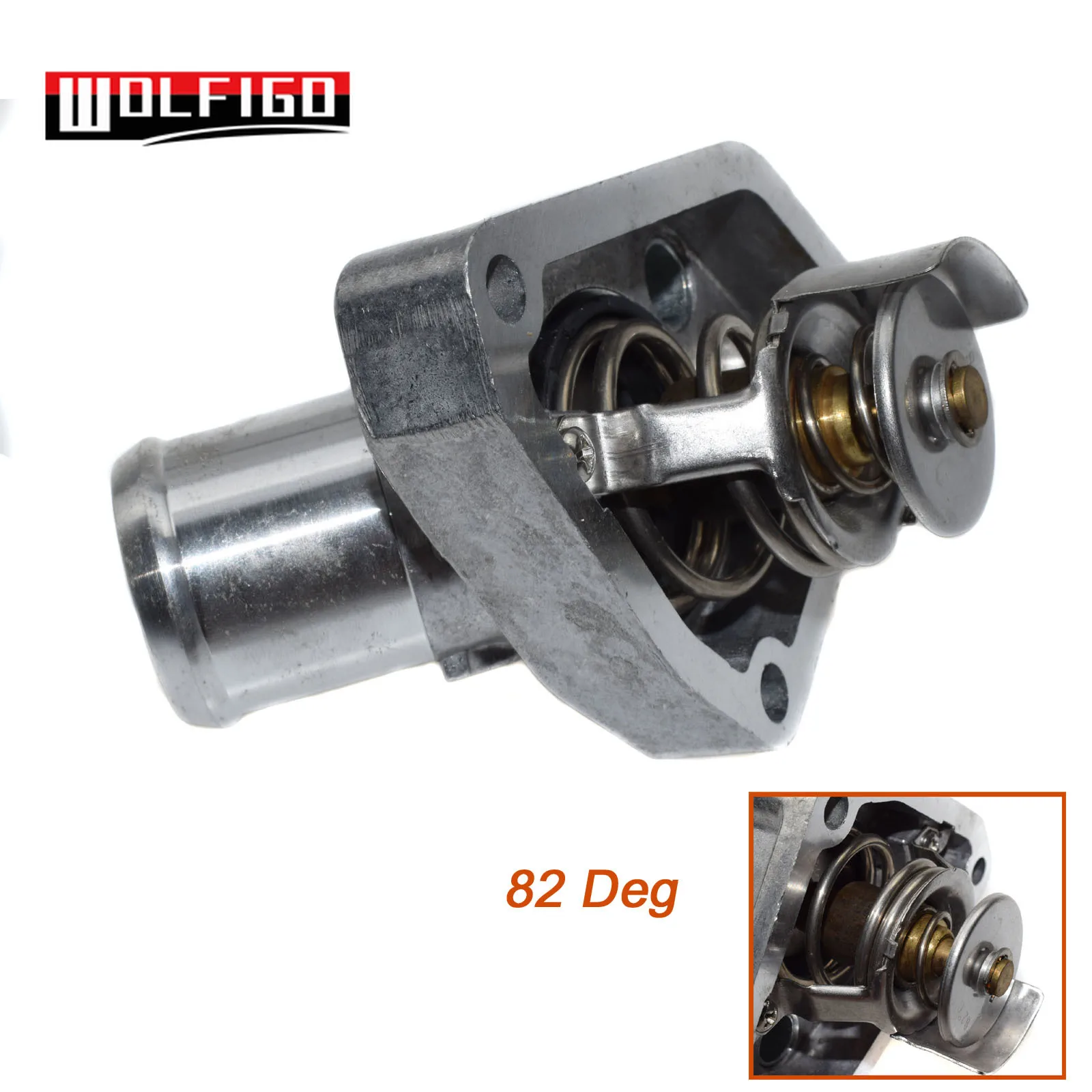 

WOLFIGO New Coolant Cooling Thermostat 82 Deg For Infiniti FX35 G35 Nissan Frontier 2120031U13, 21200-31U13,2120031U1B