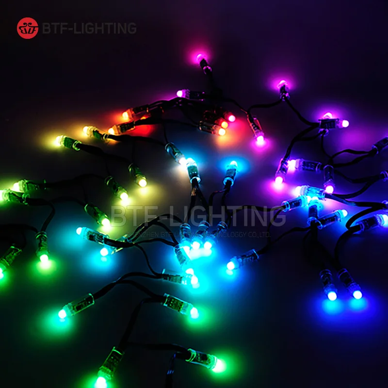 US $13.71 WS2811 DC 5V 12V 12mm LED Module Black Green RWB Wire IP68 Pixels String Christmas Lights WS2811 LED Strip Light Full Set IP65