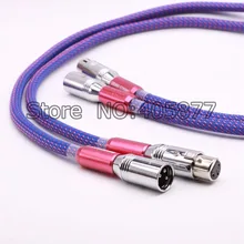 A Pair 1M Silver Plated Audio Balanced Cable HIFI XLR Plug Cable audiophile kable