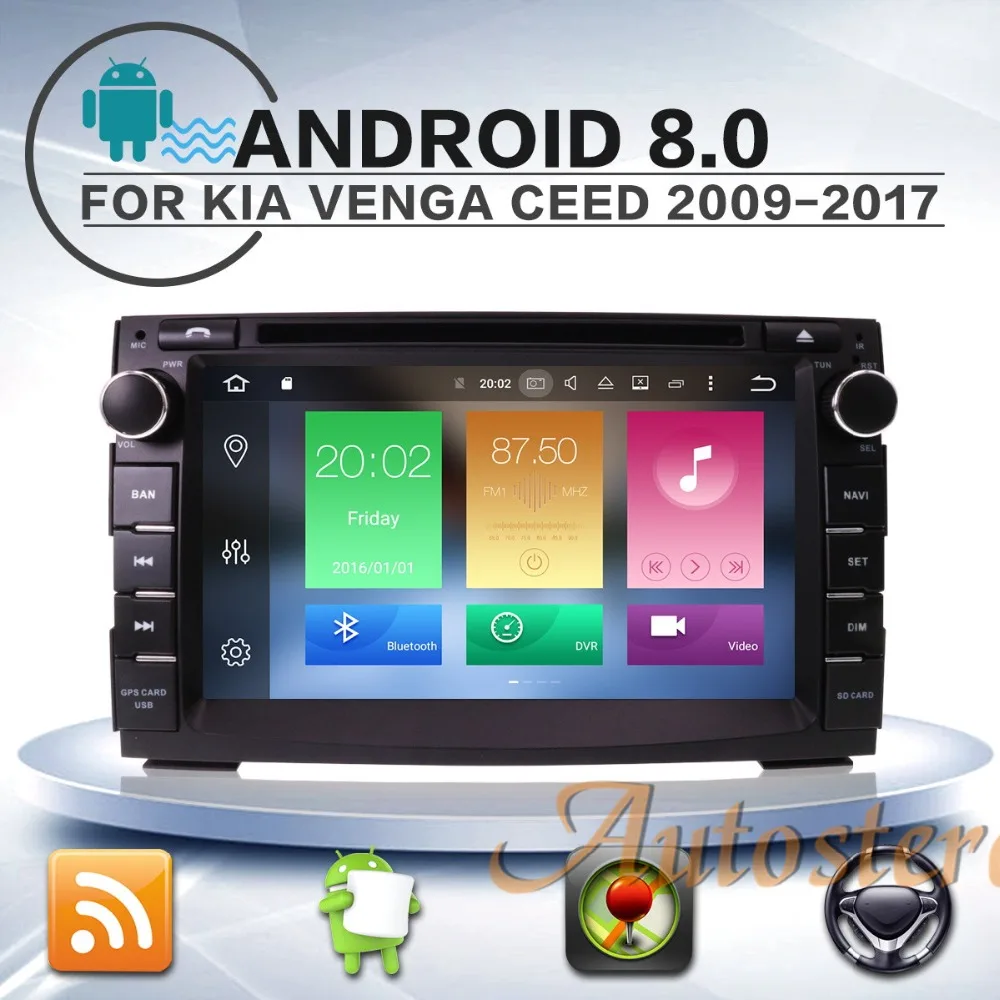 

Android 8 Car GPS navigation DVD player For KIA Ceed/Venga radio tape recorder head unit multimedia player Satnav IPS screen pad