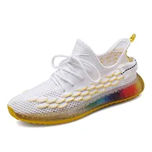 Colour Jelly The Tide Male Shoe 4d Scale Flying Shoe Sneakers Ventilation Male Shoe Casual Platform Shoes Men Zapatos De Hombre