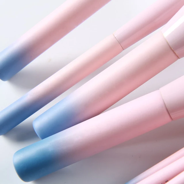 Gradient Color Pro 14pcs Makeup Brushes Set Cosmetic Powder Foundation Eyeshadow Eyeliner Brush Kits Make Up Brush Tool 4