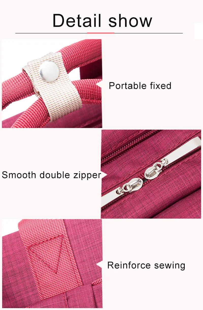 Diaper Bag Waterproof Mummy Backpack Large Capacity Maternity Travel Baby Nappy Bags Nursing Changing Bag Wet Bag (9)