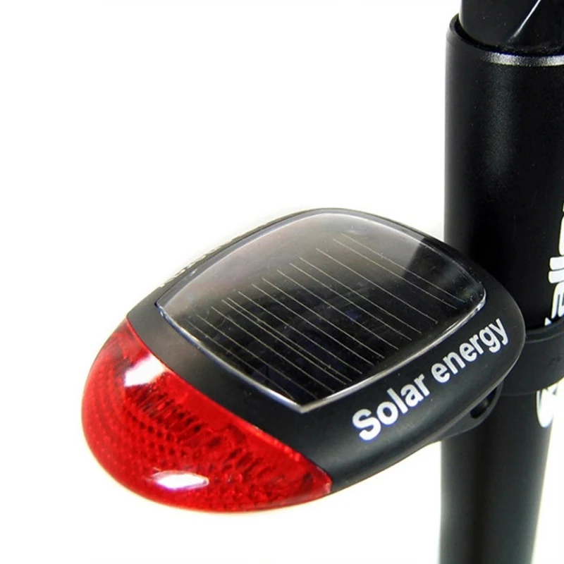 Sale 2019 Bicycle Solar Energy LED Tail Light Night Safety Cycling Rear Lamp With Installing Mount Bicycle Accessories 0