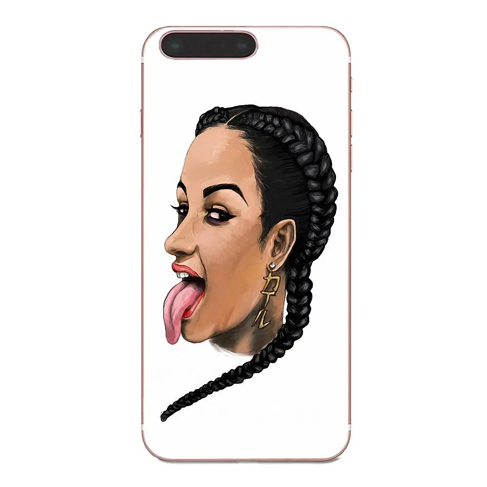 Мягкие термополиуретановые Чехлы для мобильных телефонов Funny Girl Cardi B Galaxy Alpha Core Note