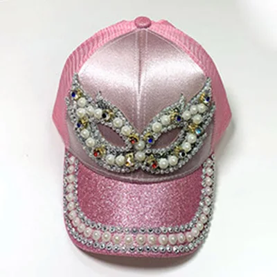 MAERSHEI блестящая бейсбольная кепка с хвостиком женский рюкзак Mesh Trucker кепки s праздничные вечерние летние шляпы женские регулируемые хип-хоп шапки - Цвет: Pink