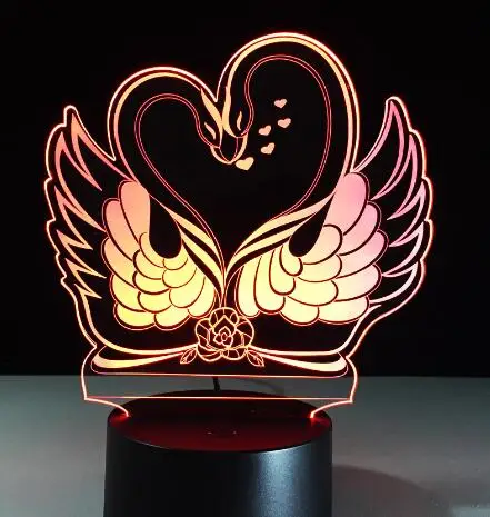 Подарки на день Святого Валентина, большое ожерельес 3D лампа светодиодный Ночной светильник 7 цветов Настольная лампа домашний Декор лампа сенсорный Сенсор светодиодный потолочный для жены подарок Прямая поставка - Испускаемый цвет: Love 8