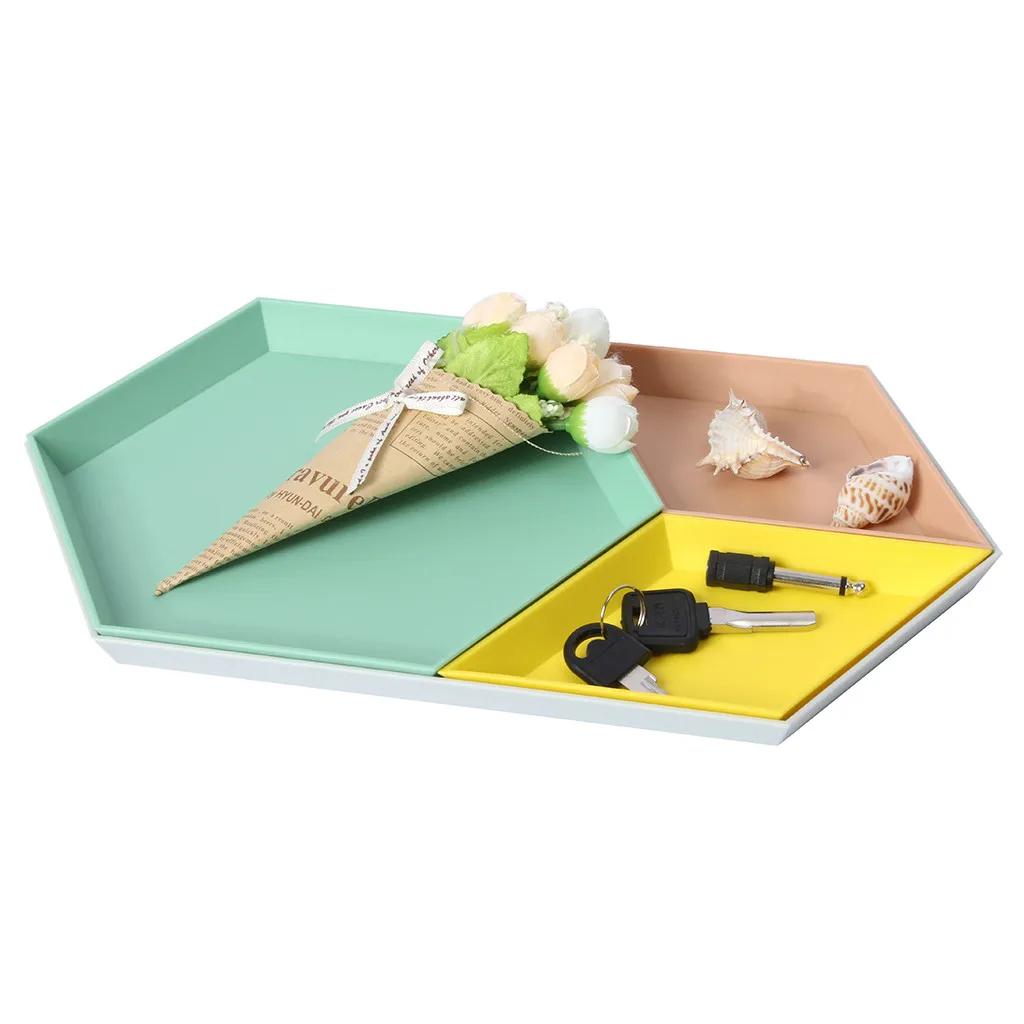 

Geometric Candy Fruit Plate Storage Box Creative Combination Jewelry Plastic Weekly Folding Medicine Tablet Pill Box Case hot
