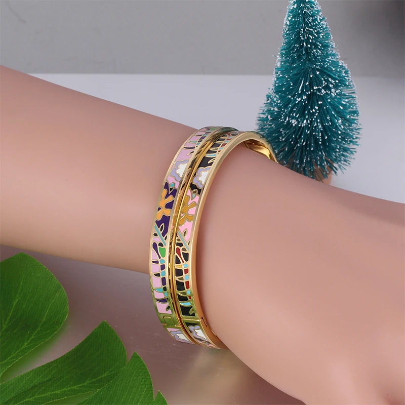 Новые стальные Ультра Узкие женские браслеты бижутерия амулеты эмаль браслет персонализированный подарок