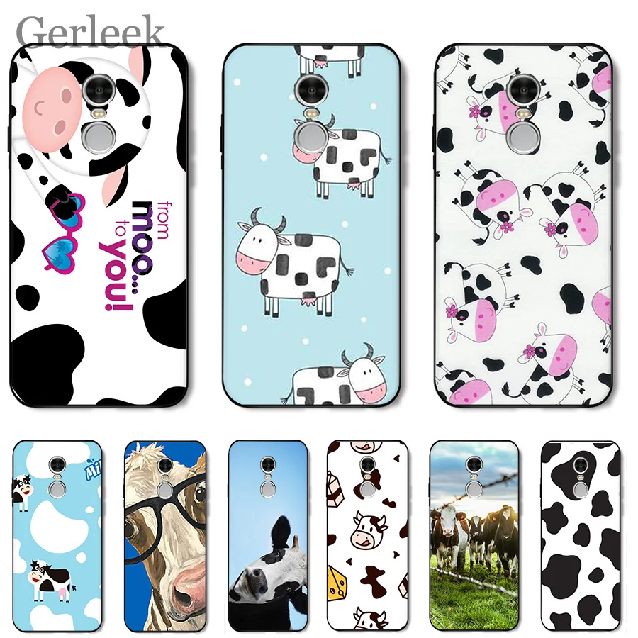 

Phone Case Animal Cute Cow Face For Redmi Note 4 4A 4X 5 5A 6 A Pro Plus Prime Cover