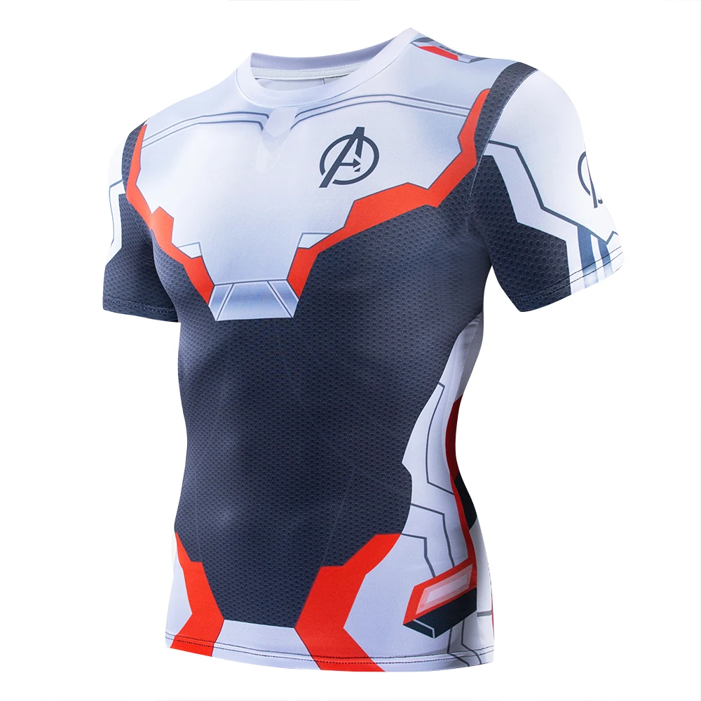 Avengers Endgame 4 Quantum Realm Cosplay 3D Printed T-shirts Unisex Compression Fitness Quick Dry T shirts Summer Superhero Tees