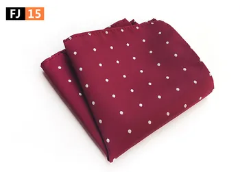 

25x25cm Big Size Men Pocket Square Fashion Red Dots Spots Handkerchief