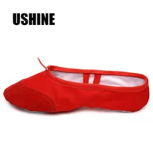 EU22-45 красные Тапочки для занятий йогой практика Крытый обувь для тренировок с изображением танца на пуантах для балетная обувь для девочек, танцевальные костюмы для детей для женщин