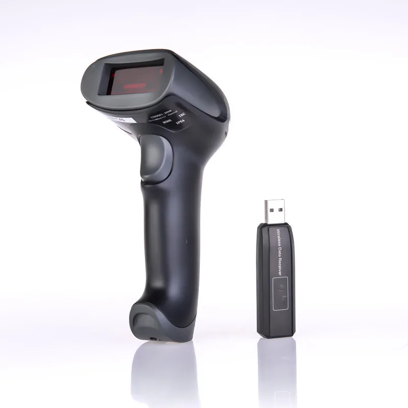 Portable wireless laser barcode reader pos handheld 1D laser scanner usb port barcode scanner for supermarket