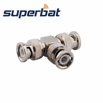 

Superbat BNC Adapter BNC Plug to 2 Double BNC Plug Male "T" type RF Coaxial Connector Nickel