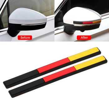 

LEEPEE 2pcs Car Anti-Collision Strip Car Door Guard Protector Rear View Mirror Edge Trim Anti-scratch Sticker Styling Moulding