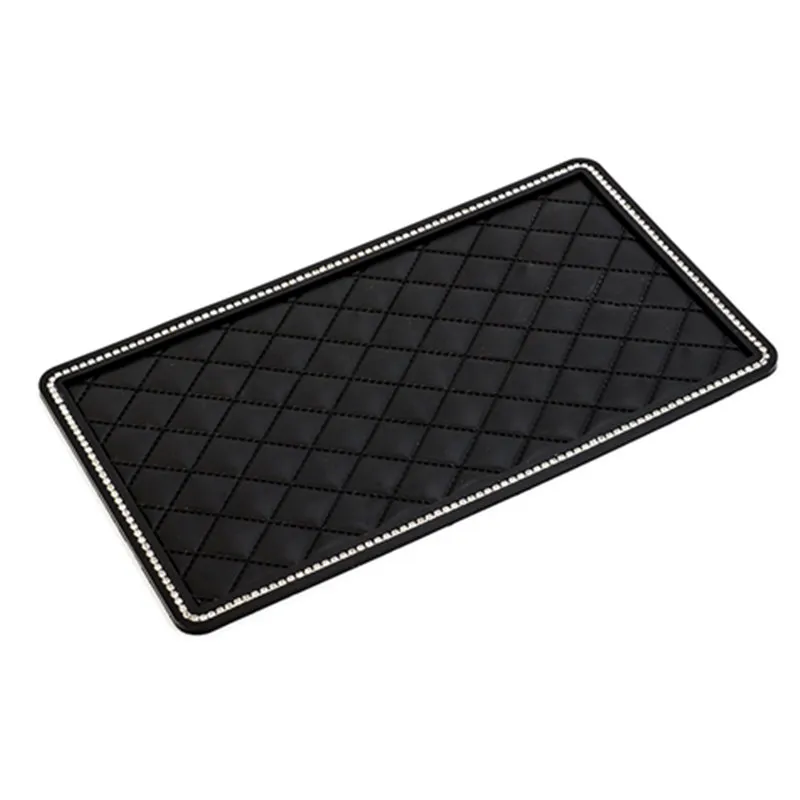 

27x15CM Car Ornament Diamond Anti-Slip Pad Sticky Non-slip Mat Dashboard Decoration Holder For Sunglass Cell Phone Large